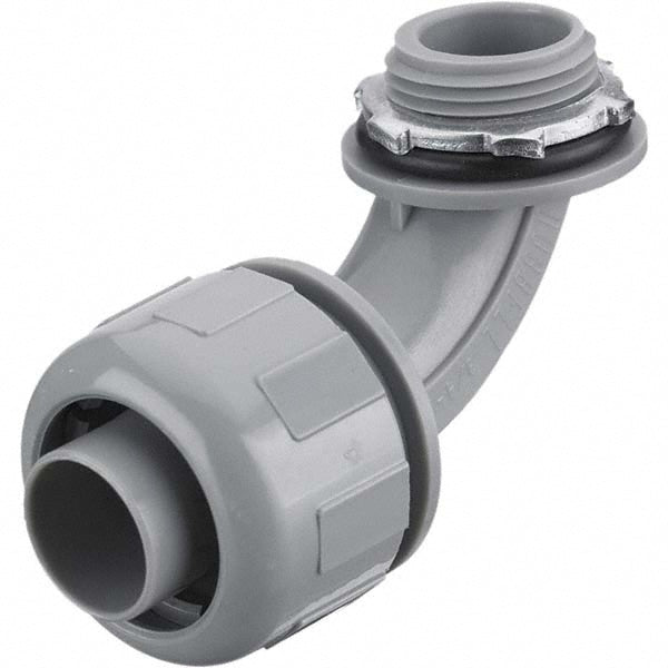 Hubbell Wiring Device-Kellems P0759NGY Conduit Connector For Liquid-Tight, Nylon, 3/4" Trade Size