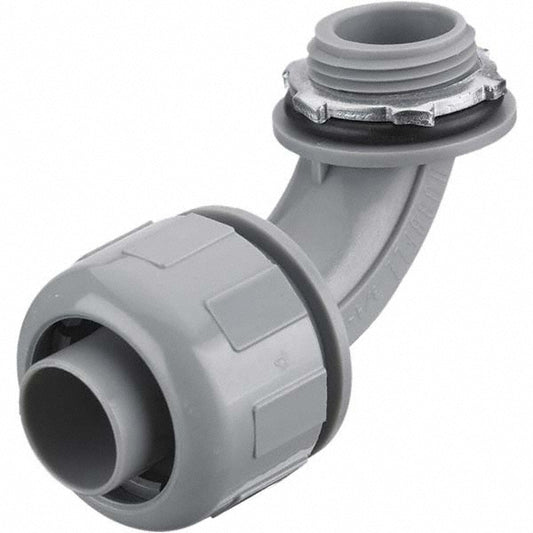 Hubbell Wiring Device-Kellems P0759NGY Conduit Connector For Liquid-Tight, Nylon, 3/4" Trade Size