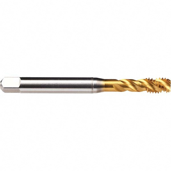 Emuge BU513710.5639 Spiral Point STI Tap 1/4-28 UNF, 3 Flutes, Bottoming, Cobalt, TiN Finish