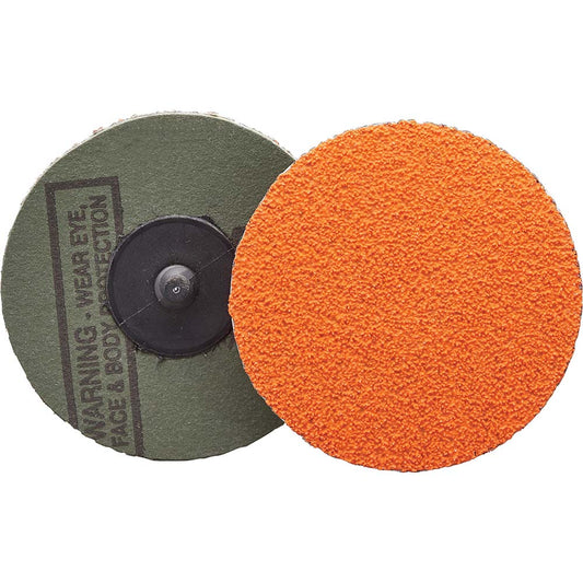 Norton 78072709015 Quick-Change Disc Power-Lock Type 3, 3" Disc Dia, 80 Grit, Ceramic Alumina, Coated