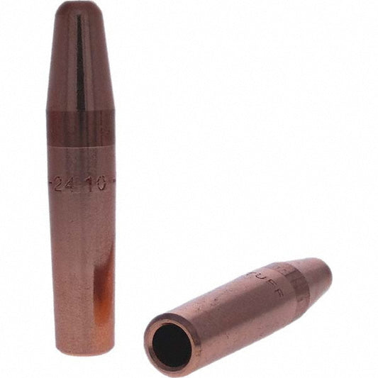 Tuffaloy 132-2410 Spot Welder Tips Tip Type Straight Tip A Nose (Pointed)  Material RWMA Class 2 - C18200  Overall Length 2.5 in  For Use With. 4RW Electrode Holder  Tip Diameter Inch 0.5 in  