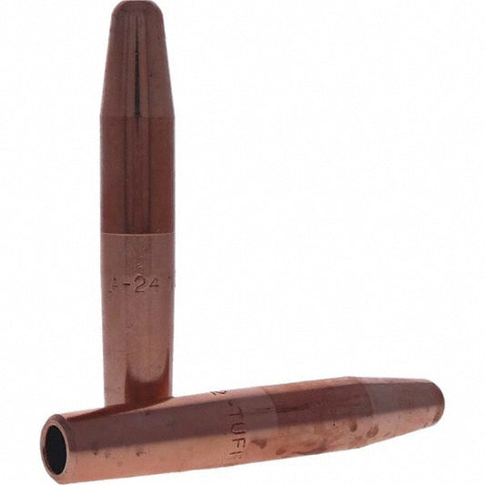 Tuffaloy 132-2412 Spot Welder Tips Tip Type Straight Tip A Nose (Pointed)  Material RWMA Class 2 - C18200  Overall Length 3 in  For Use With. 4RW Electrode Holder  Tip Diameter Inch 0.5 in  