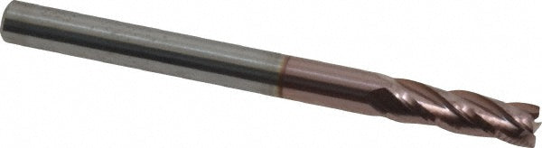 Kyocera SGS Precision Tools 39077 Square End Mill 1/8" Dia, 3/8" LOC, 4 Flute, Solid Carbide