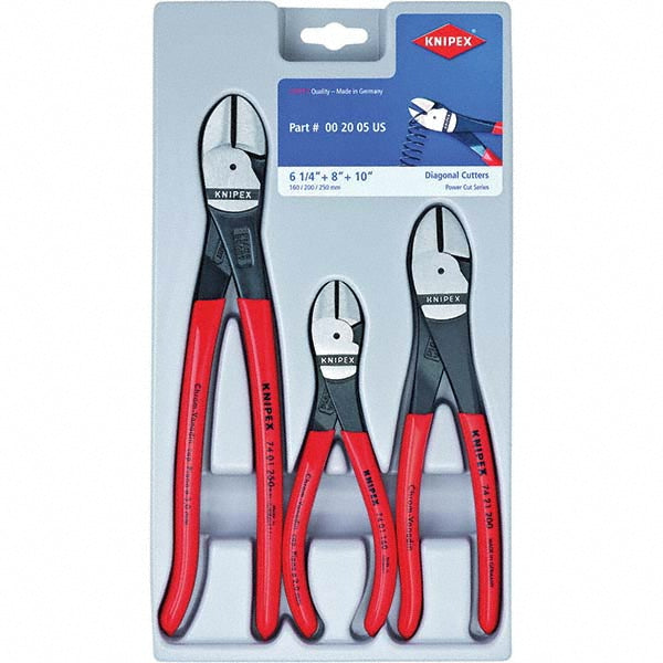 Knipex 00 20 05 US Plier Set 3 Pc, Diagonal Pliers