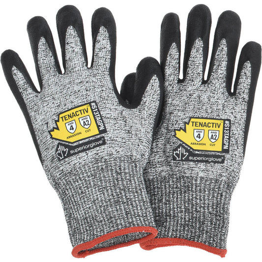 Superior Glove Works S13TAGPN-7 Cut & Abrasion-Resistant Gloves Superior Glove Works S13TAGPN, ANSI Cut A2, ANSI Puncture 0, Micropore Nitrile, TenActiv
