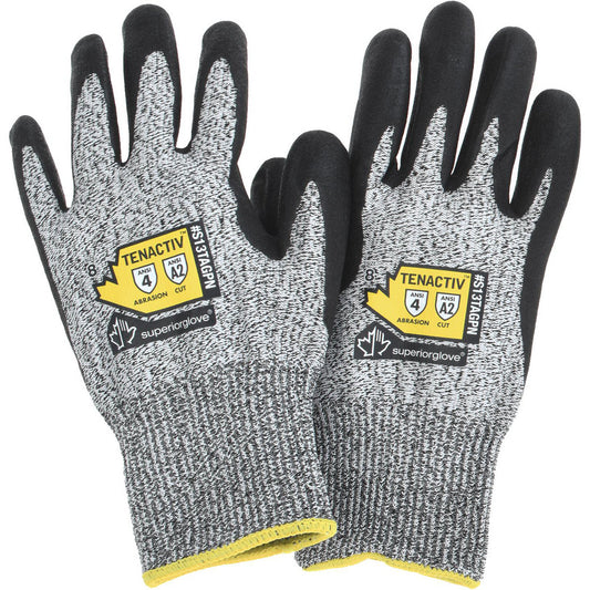 Superior Glove Works S13TAGPN-8 Cut & Abrasion-Resistant Gloves Superior Glove Works S13TAGPN, ANSI Cut A2, ANSI Puncture 0, Micropore Nitrile, TenActiv