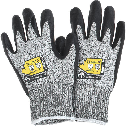 Superior Glove Works S13TAGPN-9 Cut & Abrasion-Resistant Gloves Superior Glove Works S13TAGPN, ANSI Cut A2, ANSI Puncture 0, Micropore Nitrile, TenActiv