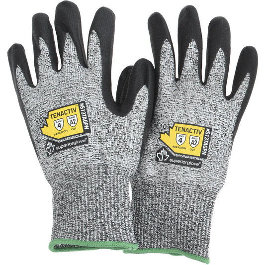 Superior Glove Works S13TAGPN-10 Cut & Abrasion-Resistant Gloves Superior Glove Works S13TAGPN, ANSI Cut A2, ANSI Puncture 0, Micropore Nitrile, TenActiv