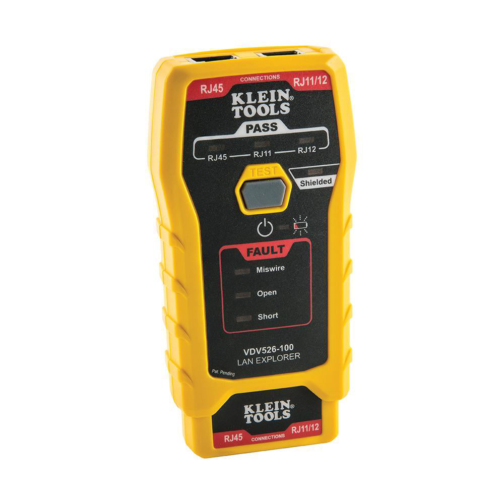 Klein Tools VDV526-100 Cable Testers Cable Type Data Cable  Display Type LED  Connector Type RJ11 RJ12 RJ45  Includes 9V Battery Remote Tester  
