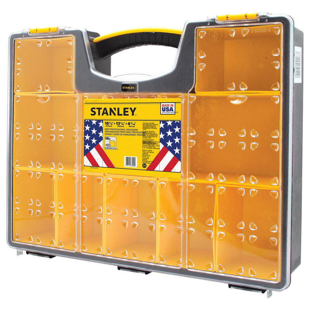 Stanley STST14710 Small Parts Boxes & Organizers Product Type Organizer  Lock Type Clasp  Number of Dividers 10  Removable Dividers Yes