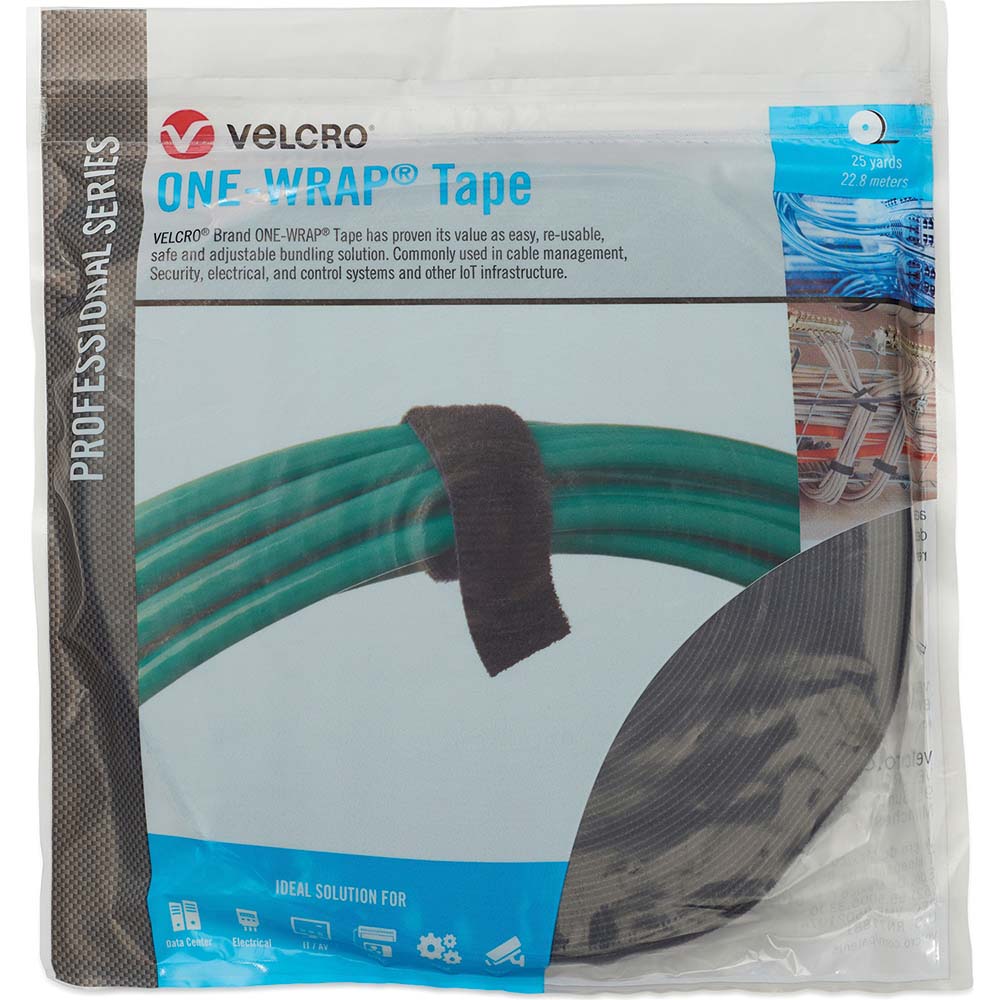 Velcro USA 31086 Cable Tie 75" Long, Black, Reusable
