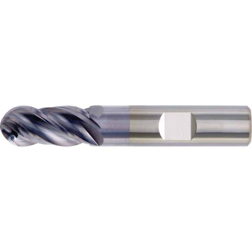 Widia 2837773 Ball End Mill 0.188" Dia, 0.625" LOC, 4 Flute, Solid Carbide