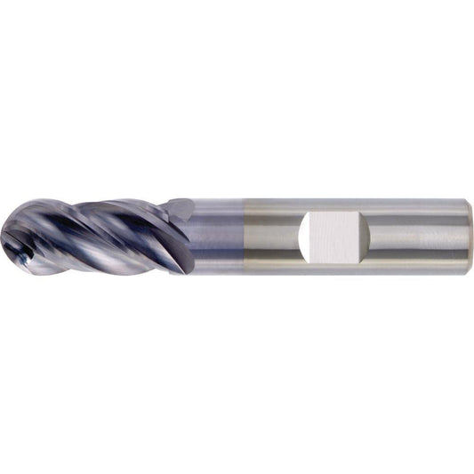 Widia 2837746 Ball End Mill 3/8" Dia, 7/8" LOC, 4 Flute, Solid Carbide