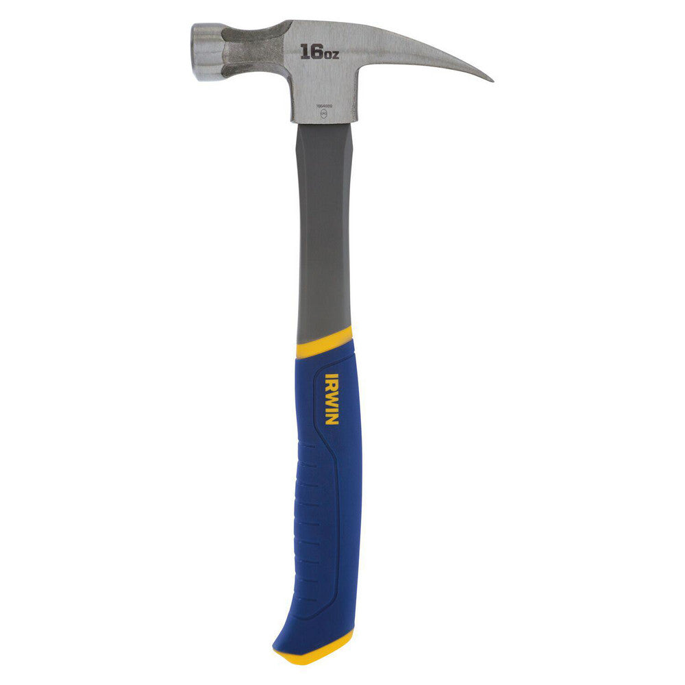 Irwin 1954889 Nail & Framing Hammers Claw Style Curved  Head Weight (Lb) 1  Head Weight (Oz) 16  Head Material Forged Steel  Handle Material Fiberglass  Face Surface Smooth