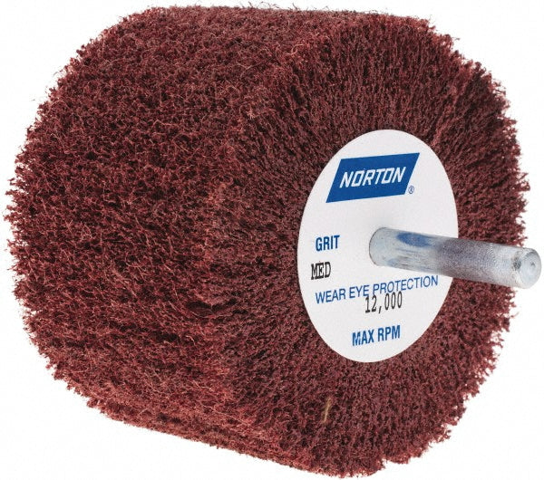 Norton 66261058474 Mounted Flap Wheel 3" Dia, 2" Face Width, Aluminum Oxide