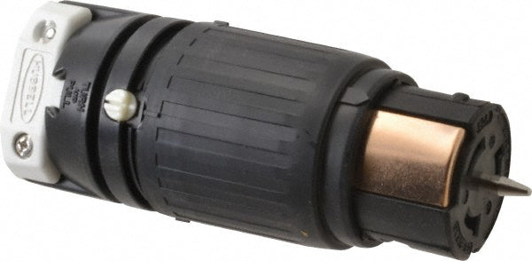 Hubbell Wiring Device-Kellems CS8164C Locking Inlet Connector, Industrial, Non-NEMA, 480V, Black & White