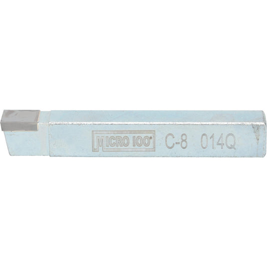 Micro 100 C-8 Tool Bit Blank 1/2" Wide, 1/2" High, 3-1/2" OAL, Brazed Solid Carbide, Square