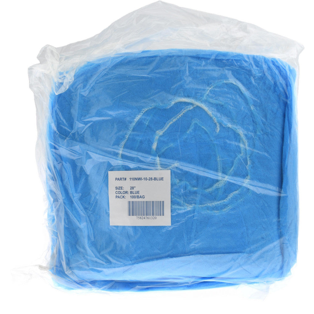 PRO-SAFE 110NWI-10-28-BLUE Disposable Beard & Head Covers Product Type Bouffant  Size 28 in  Material Polypropylene  