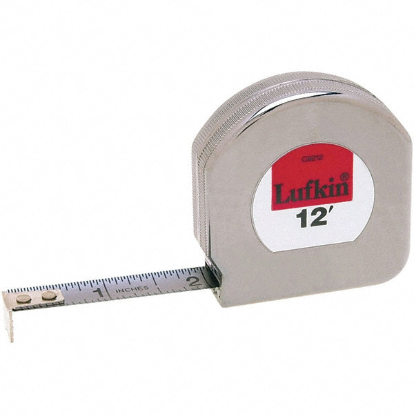 Lufkin C9212X Tape Measure 12' Long, 1/2" Width, White Blade