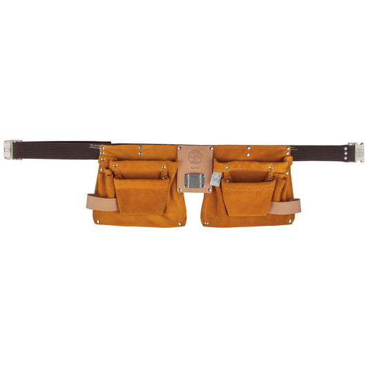 Klein Tools 42242 Tool Pouch 10 Pockets, Leather, Brown