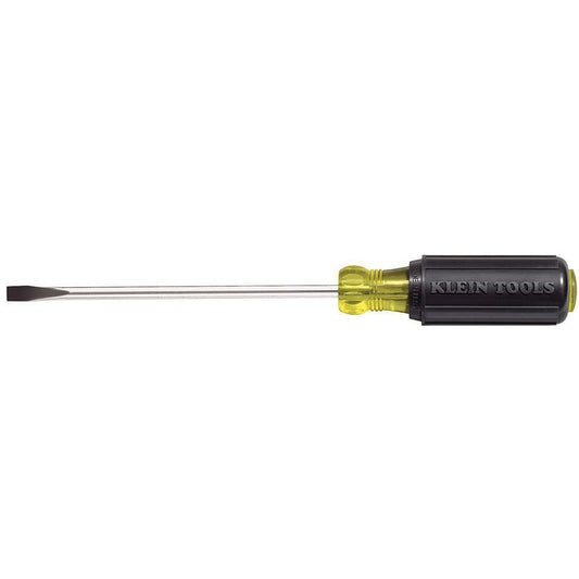 Klein Tools 605-6 Slotted Screwdriver 1/4" Width, 10-11/32" OAL, 6" Blade Length