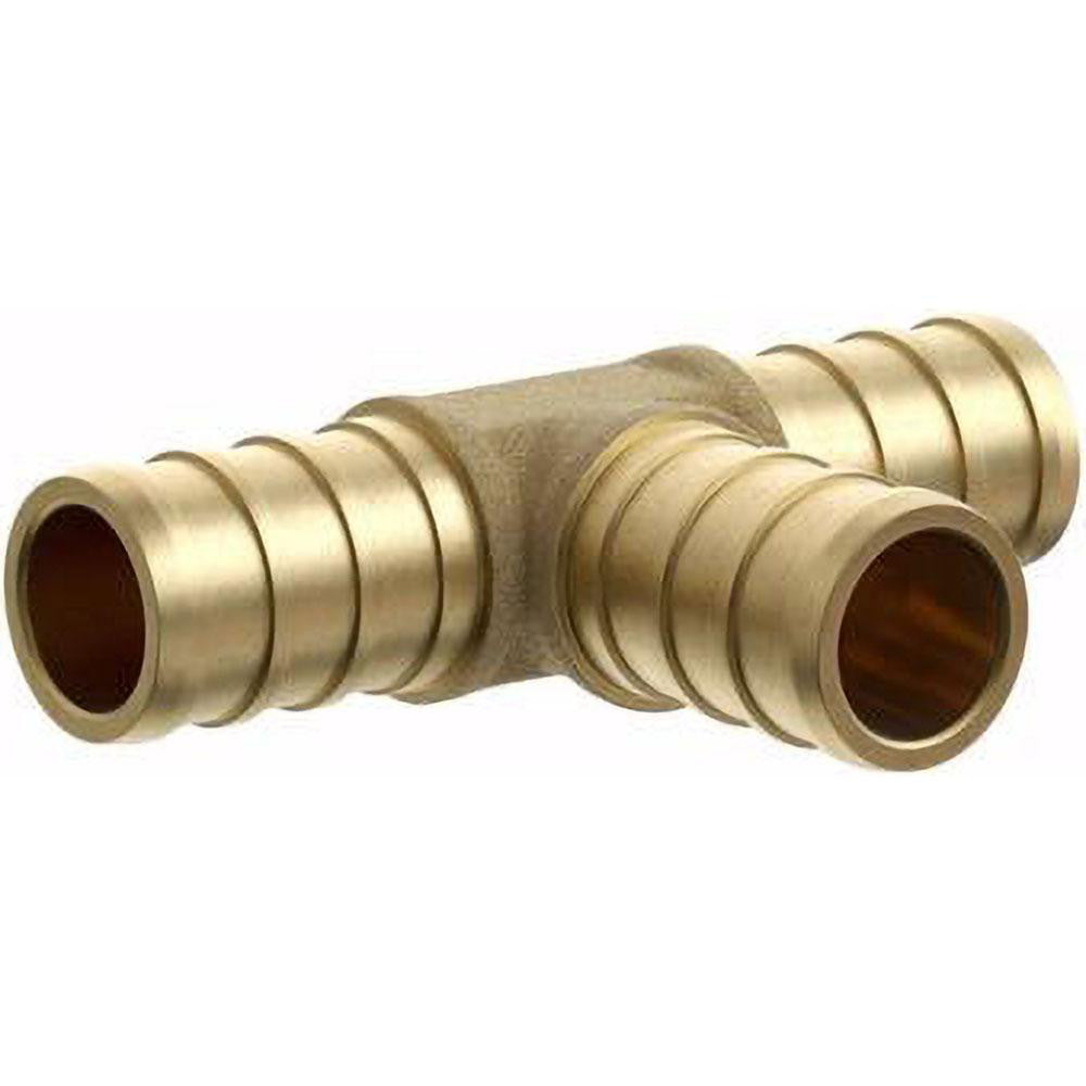 Jones Stephens C76014LF Brass Pipe Equal Tee 1/2" Fitting, PEX, Lead Free