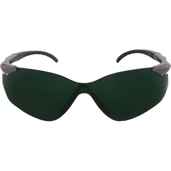 Jackson Safety 50030 Safety Glasses Scratch-Resistant, Polycarbonate, Green Lenses, Frameless