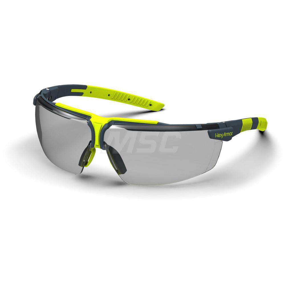 HexArmor 11-19007-02 Safety Glass Anti-Fog & Scratch-Resistant, Polycarbonate, Gray Lenses, Frameless, UV Protection