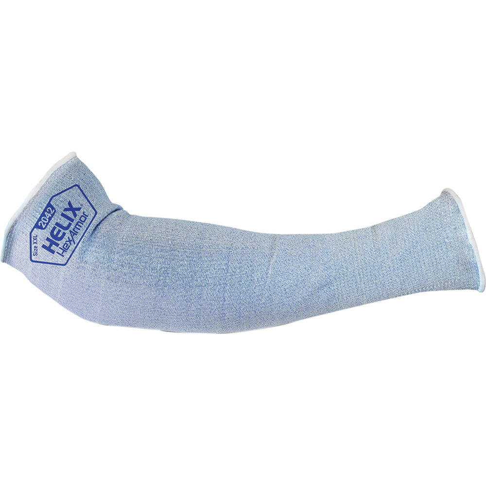 HexArmor 2042-XL (10) Cut & Puncture-Resistant Sleeves Size X-Large, HPPE, Blue, ANSI Cut A7