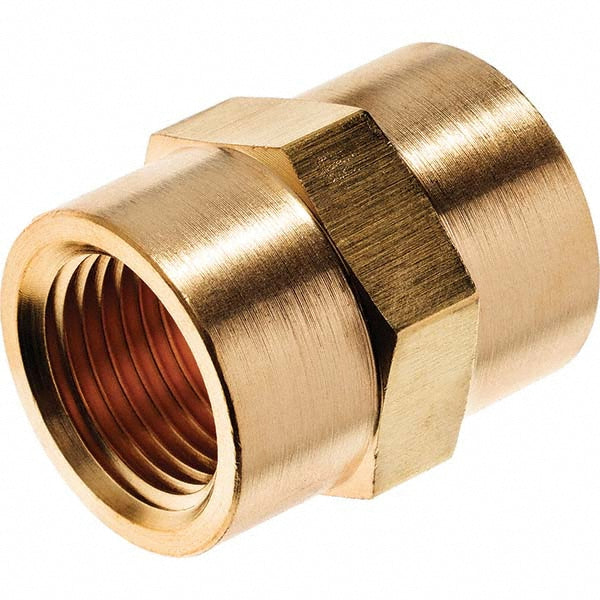 USA Industrials ZUSA-PF-4915 Brass Pipe Coupling 1/4" Fitting, Threaded, FNPT x FNPT