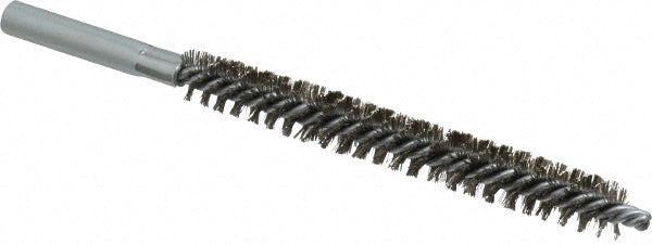 Schaefer Brush 43810 Double Stem/Spiral Tube Brush 1/2" Dia, 6" OAL, Stainless Steel Bristles