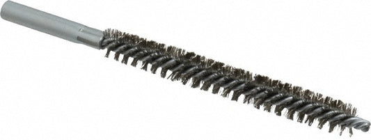 Schaefer Brush 43810 Double Stem/Spiral Tube Brush 1/2" Dia, 6" OAL, Stainless Steel Bristles