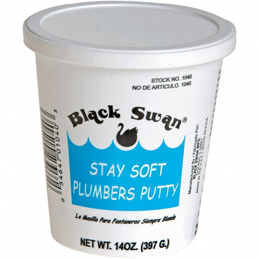 Black Swan 01040 Plumbers Putty Type Plumber's Putty  Container Size 0.14 oz  For Use With Sealing Sinks, Wash Stations Scrub Sinks  Color Beige  PSC Code 8040  Product Service Code 8040