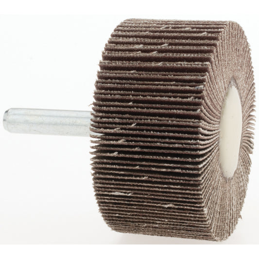 Merit Abrasives 08834137373 Mounted Flap Wheel 2" Dia, 1" Face Width, 180 Grit, Ceramic Alumina