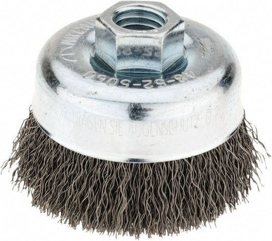 Milwaukee Tool 48-52-5060 Cup Brush 3" Dia, 0.014" Wire Dia, Steel, Crimped