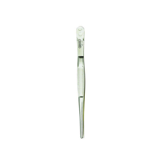 General 403 Utility Tweezer Stainless Steel, Blunt & Serrated Point Tip, 6" OAL