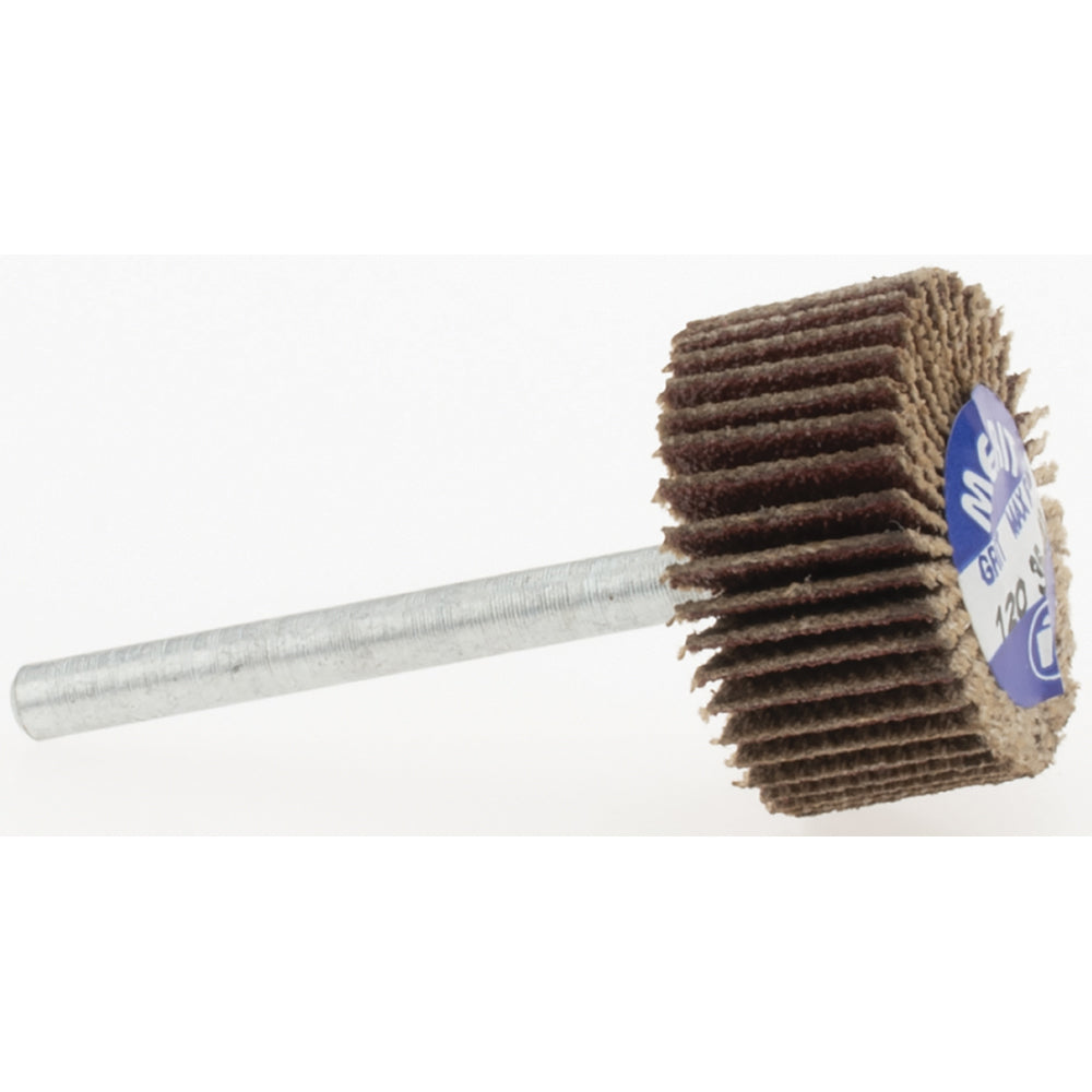 Merit Abrasives 08834137562 Mounted Flap Wheel 3/4" Dia, 3/8" Face Width, 120 Grit, Aluminum Oxide