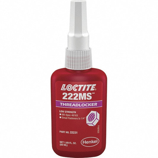 Loctite 231127 Threadlocker Purple, Liquid, 50 mL, Bottle