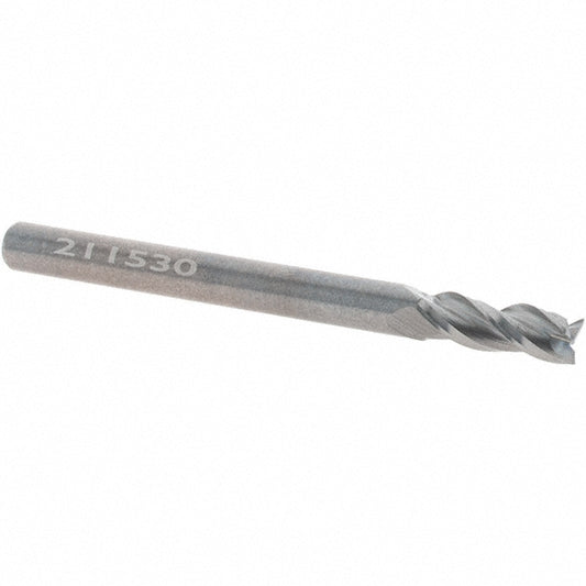 Data Flute Cnc 32300-00-D Square End Mill 1/8" Dia, 3/8" LOC, 3 Flute, Solid Carbide