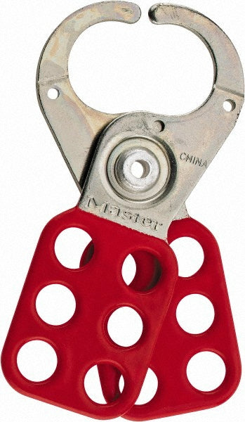 Master Lock 420 Lockout Hasp Scissor-Action Hasp, Single Jaw, 6 Padlocks