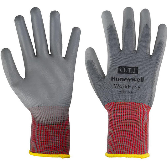 Honeywell WE21-3313G-7/S Cut & Puncture Resistant Gloves Style Knit  Coating Material Microfoam Nitrile  Coating Coverage Palm & Fingertips  Glove Type Cut, Puncture & Abrasion-Resistant  ANSI/ISEA Cut Resistance Level A1  Primary Material Polyester