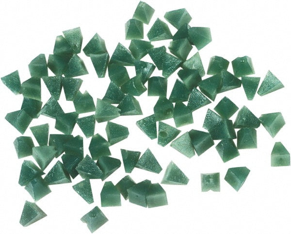 Raytech 41-125 Pyramid Tumbling Media Plastic Carrier, Aluminum Oxide Abrasive, 1/4" Long, 1/4" High