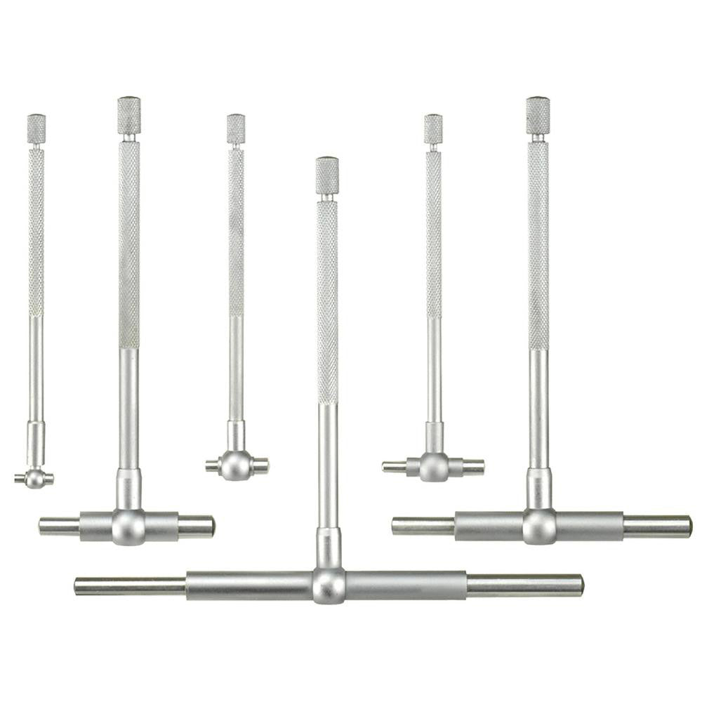 Fowler 52-470-006-0 Telescoping Gage Set 5/16 to 6", 6 Pc, Hardened Tool Steel, Satin Chrome Finish, Includes Fitted Vinyl Case