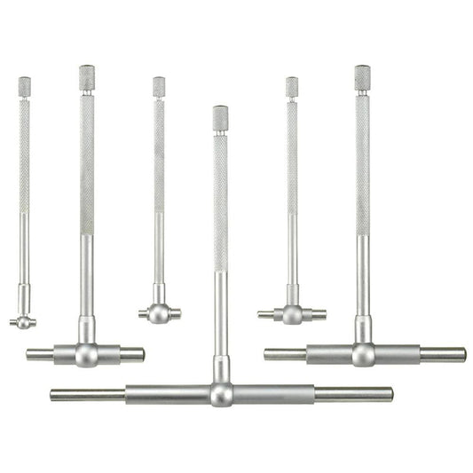 Fowler 52-470-006-0 Telescoping Gage Set 5/16 to 6", 6 Pc, Hardened Tool Steel, Satin Chrome Finish, Includes Fitted Vinyl Case