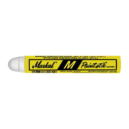 Markal 81920 Solid Paint Marker White, Oil Base, Round Tip