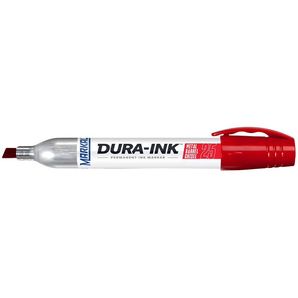 Markal 96222 Metal barrel, permanent ink marker with medium chisel tip