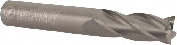 Value Collection 32017 Square End Mill 3/8" Dia, 1" LOC, 4 Flute, Solid Carbide
