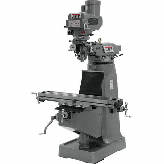 Jet 690182 9" x 49" Knee Milling Machine 3 hp, Variable Speed Pulley, 3 Phase