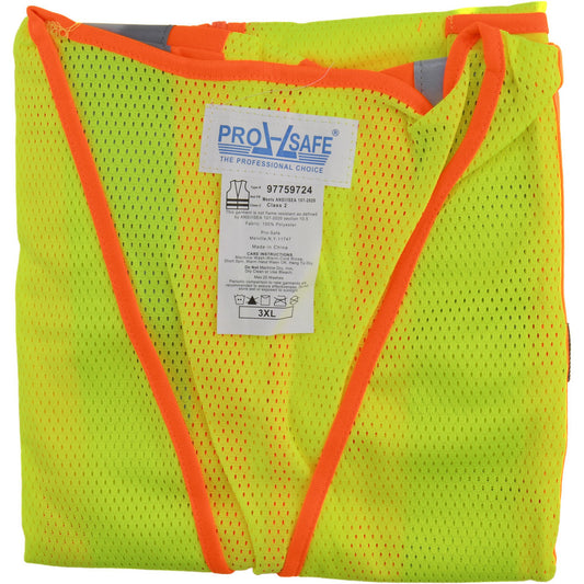 PRO-SAFE YGM245-2 High Visibility Vest  3X-Large, Public Safety Vest,  ANSI Class 2