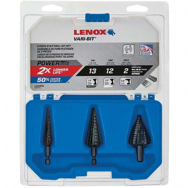Lenox LXA30930 Step Drill Bit High Speed Steel, 27 Hole Sizes